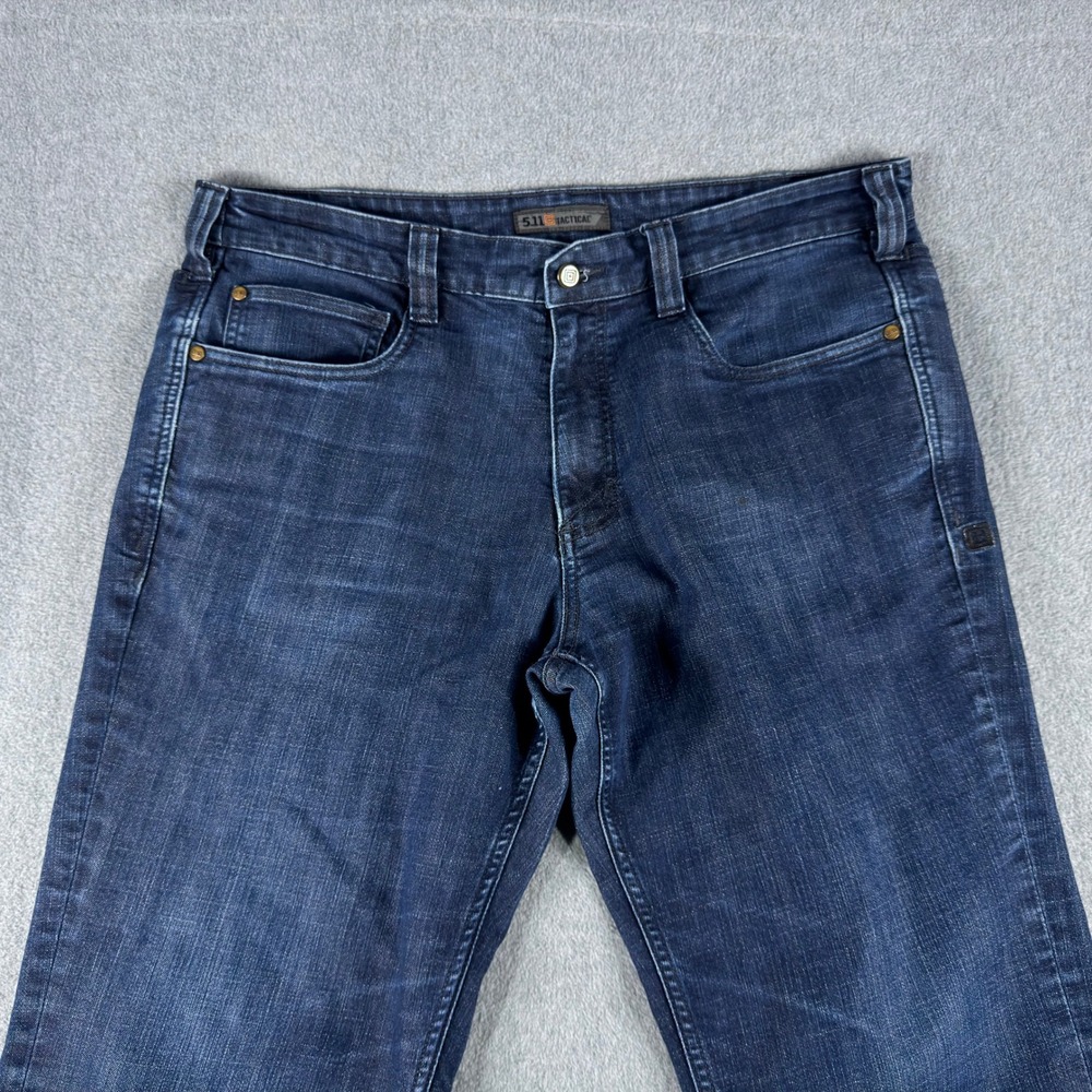 511 Tactical Men's Fits 36x28 Blue Stretch 7 Pockets Denim Jeans